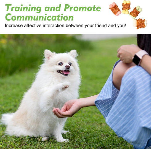 MON2SUN 10.58oz Dog Treats, Mini Chicken Wrapped Biscuits with Added Vitamins, Healthy Training Snacks for Small Medium