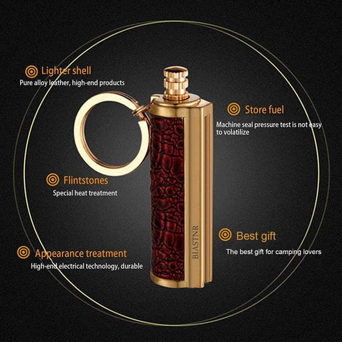 Permanent Match Lighter, Flint Fire Starter Keychain, Emergency Survival Gear for Camping, Hiking