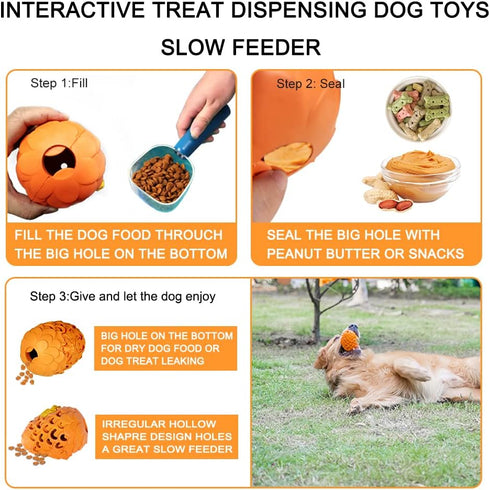 Indestructible Dog Toys for Large Aggressive Chewers - Durable Dragon Egg Treat Dispensing Dog Toy