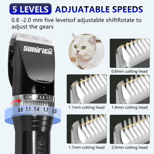 Professional Dog Grooming Clippers for Thick Coat, Dog Hair Trimmer for Grooming, Pet Clippers for Dogs, Cats, Sheep,