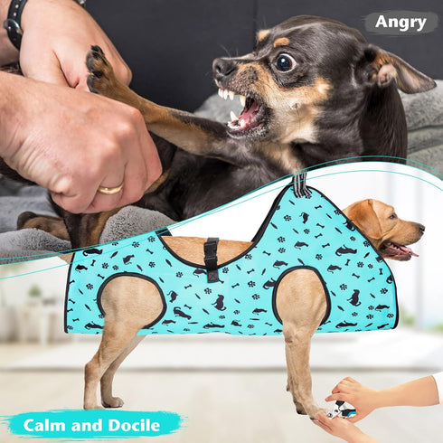 Dog Grooming Hammock - Pet Harness for Nail Trimming (S 30lb), Hanging Holder with Nail Clippers