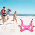 Voiiake Pool Floats Toys Games Set, Inflatable Cross Ring Toss Game Toy with 6pcs Rings for Family, Kids, Adults,