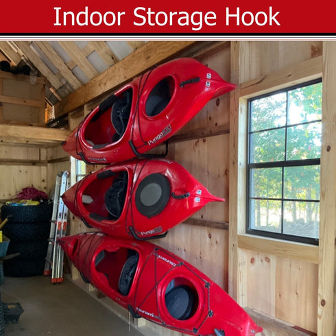 Heavy Duty Kayak Storage Hooks, 15.5 Inch Wall Mount Paddle Board Storage Rack, Surfboard Hanger