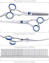 Dog Grooming Scissors with Safety Round Tips - 5 in 1 Grooming Scissors Kit, 4CR Stainless Steel Shears