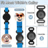 Waterproof Airtag Dog Collar Holder Compatible with Apple AirTag, Silicone Waterproof Air Tag Case for Dog Collar, Anti-Lost AirTag Holder for Pet Cat Dog GPS Tracker (Black)