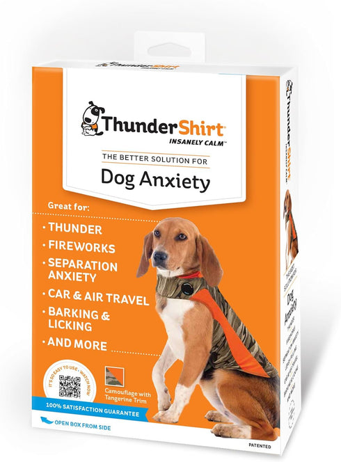 ThunderShirt for Dogs, Medium, Camo Polo - Dog Anxiety Vest for Calming