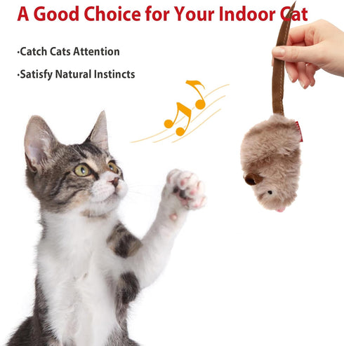 Gigwi Chirping Bird Cat Toy Set - Interactive Motion Activated Toy for Indoor Cats