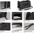 Henkelion Pet Carrier for Small Medium Cats Dogs Puppies up to 15 Lbs - TSA Airline Approved Soft Sided, Collapsible