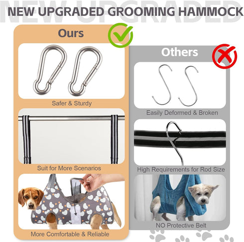 Hammock Trimmers, Trimming, ATESON Dog Grooming for Medium/Large Dogs with Nail Clippers/Nail Dog Grooming Harness