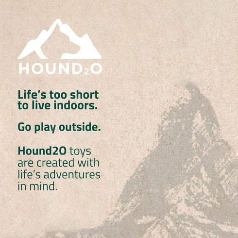 Hound2O Squeaky Fetch Ball Dog Chew Toys, Green - Tough, Engaging, Interactive Toys for All Breeds, Durable Non-Toxic