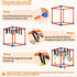 Flickzy 9 Puppy Play Gym with Hanging Toys for Small Dogs, PVC Frame with Bungee Straps, Interactive Indoor Jungle