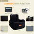 KEELUXE 2 30lb 2 Dog Car Seat for Small Dogs, Dog Booster Seat Filling in Thick Memory Foam with Safety Leashes