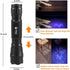 ULTRAFIRE 501B UV Flashlight Adjustable Focus 395nm Ultraviolet Black Light Mini Flashlight,Pet Urine Detector for Resin Curing, Dry Stain, Scorpion and Bed Bug UV Torch by ULTRAFIRE