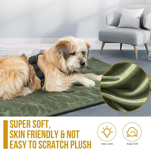 OneTigris Travel Dog Bed - Portable Waterproof Anti-Slip Dog Camping Bed Mat, Cushioned Plush