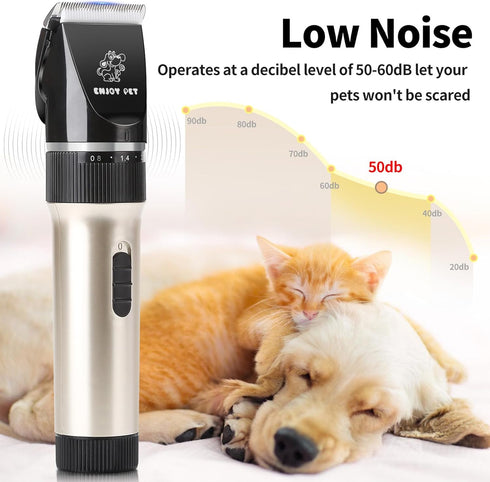 Trimmer, Dog Clippers for Grooming, Low Noise Dog Grooming Clippers, Cordless Dog Hair Rechargeable Dog Shavers