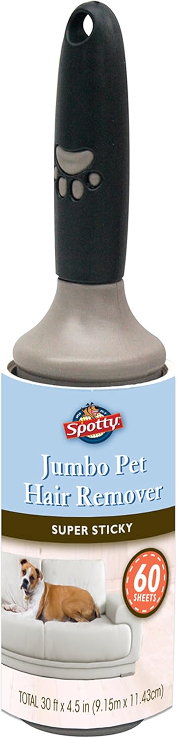 Jumbo Extra Sticky Adhesive Lint Roller, 60 Sheet ct, Pet Hair Remover