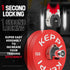 KeppiFitness C-Shape Barbell Clips for Weight Lifting, Fast Lock/Removal 2 Inch Olympic Barbell Collars