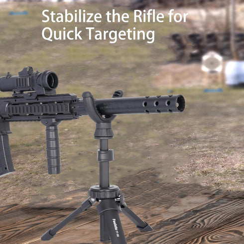 360 Portable Shooting Rest Tripod Rifle Stand for Range, Rotation V Yoke Holder - Lightweight Bench Rest for Target