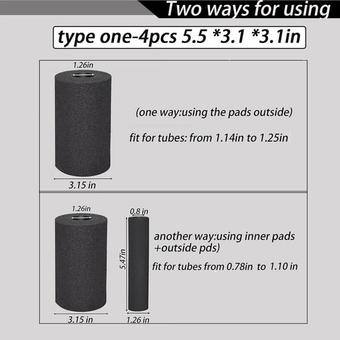 Foot Foam Pads Rollers Replacement Set for Home Weight Bench, Inversion Table Leg Tube, Sit Ups