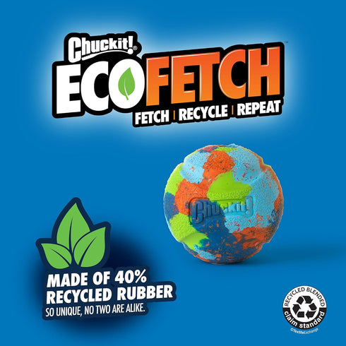 (2.5 Inch Pack 3, 20-60 lbs Chuckit! Limited Edition EcoFetch Ball Dog Toy, Medium Diameter) of for Breeds