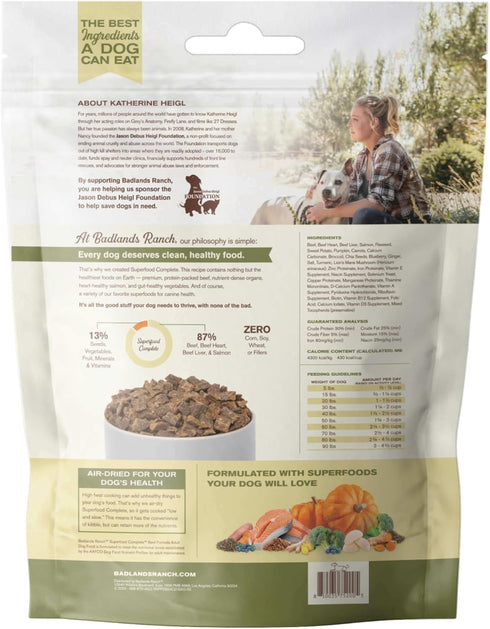 by Katherine Heigl- Superfood Complete Beef Formula Adult Dog Food, Air-Dried, High Protein, Zero Fillers, Superfood