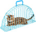 Balacoo Cat Bath Box, Cat Drying Cage for Scratch Resistance, Multipurpose Grooming House Dryer Cage, Blue