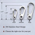 IVIA Dog Tag Clips, 2 Pack, 304 Stainless Steel Quick Clip with Rings for Small Pet Collars and Harnesses