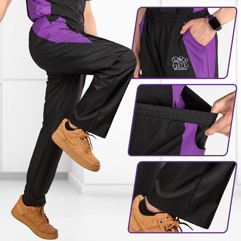 Noverlife Professional Pet Grooming Pants, M Size, Lightweight Black Pants for Pet Groomers, Hair Resistant Trousers