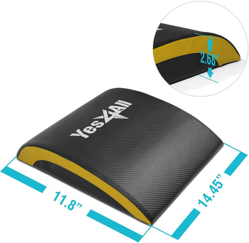 Yes4All Ab Mat Tailbone & No Tailbone Foldable Abdominal Exercise Sit Up Support Pad for Core Training