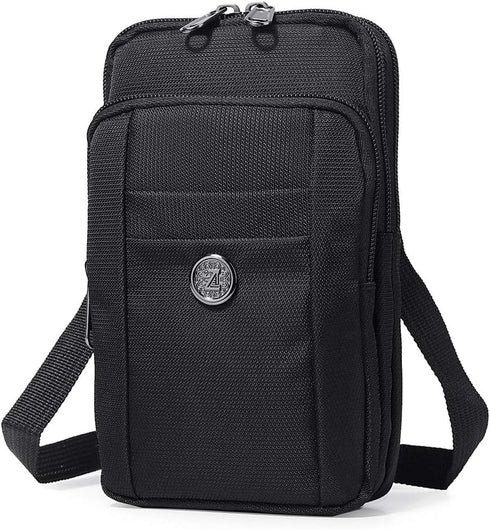 Water-Resistant Oxford Fabric Smart Phone Bag - Multifunction One Shoulder Waist Bag for Outdoor