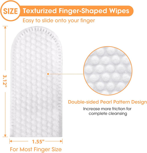 Dog Teeth Cleaning Wipes, Wider Dental Wipes for Plaque & Tartar, Safe & Natural Finger Wipes for Dogs