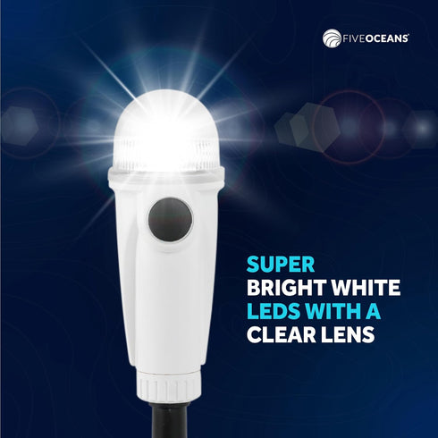 Five Oceans Kayak Lights, Battery-Powered LED Stern Lights for Night Kayaking with Suction Cup