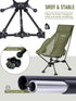 WildCall Lightweight Folding High Back Camping Chair with Head Support, Compact Beach Chair with Anti-Sinking Large