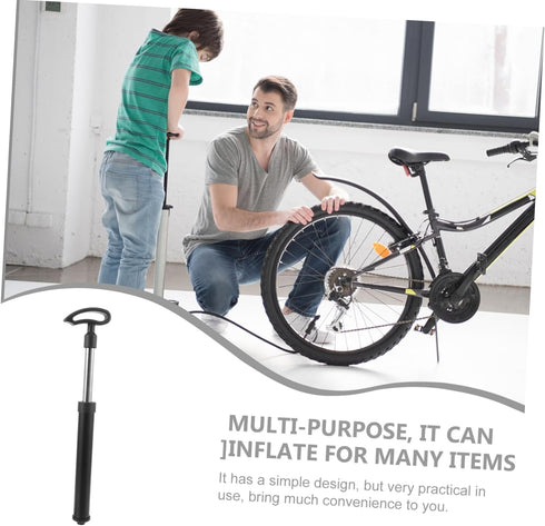 Kisangel 1Set Basketball Air Pump, Mini Hand Pump with Inflator Ball Needle for Bicycle Tires and Sports Balls