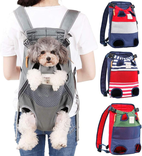 Dog Carrier Backpack for Small Medium Large Dogs - Front-Facing, Airline Approved, Hands-Free Cat Travel Bag for Hiking
