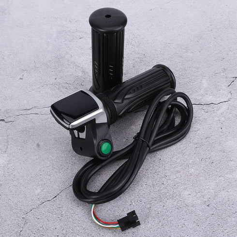 VGEBY Electric Bicycle Five-Star Turn Handle, LCD Screen Power Display with Switch for Throttle Handle