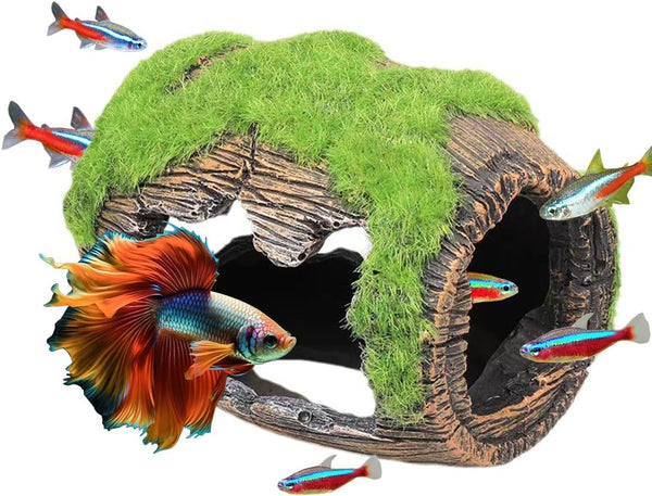 Aquarium Decorations, Fish Tank Hideout Cave for Betta, 3.5" Ornament