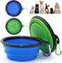 Portable Pet Travel Dog Bowls, 2 Pack Convenient Collapsible Bowls for Dogs and Cats with Carabiners
