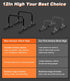 Push Up Bar, 12 Inch High Non-Slip Parallettes Bars & Dip Bars with Foam Handles for Strength Training
