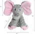 DODODOLA Cute Squeaky Elephant Dog Toy, Crinkle Paper Stuffed Plush Animal for Small Medium Large Dogs