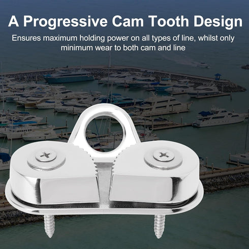 Ymiko 316 Stainless Steel Cam Cleat, Proof Rope Cleats for 3-15mm Ropes, Boat Hardware for Sailboat Kayak