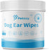 Unscented Dog Ear Wipes | Natural Cleaning Puppy Ear Wipes for Dogs | Remove Dirt Wax Itch Odor | 125 XL Pcs