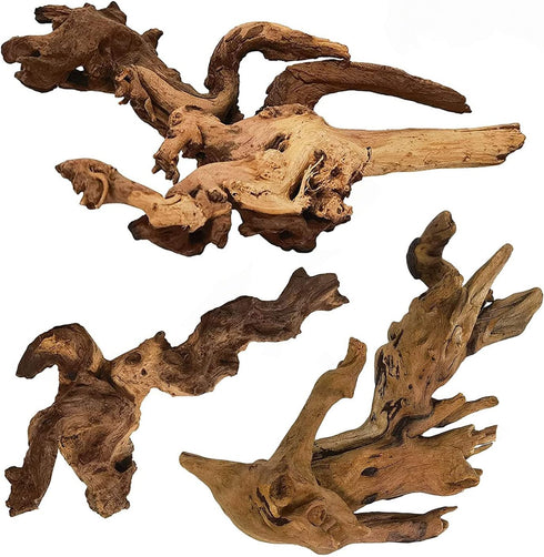 Tfwadmx Natural Driftwood Aquarium Decor - Wood Branches 7-9.5" Fish Tank Decoration, 3 Pcs