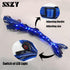 SSZYace Adjustable LED Horse Breastplate Collar, Nylon Night Flashing Light Bar Harness with 3 Modes (Blue)