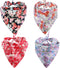 4 Pack Dog Bandanas Triangle Bibs Scarf Accessories, Japanese Style Small