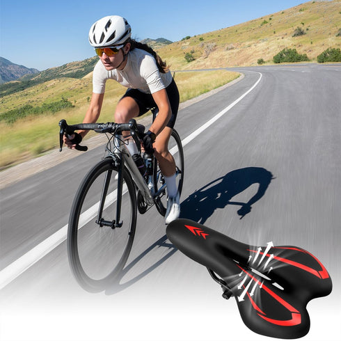MSDADA Road Bike Seat Mountain Bike Saddle - Soft Cushion Padded Gel Bicycle Seats for Comfort Men Women - Comfortable