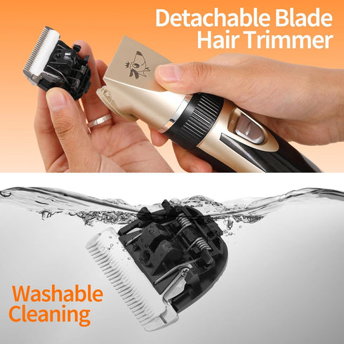 Trimmers Set Aovdy Dog Clippers Grooming Kit, Low Noise with Rechargeable, Pet Shaver Cordless Electric Quiet Hair