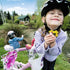 Kids Bike Bell and Streamers - 1 Pack Flower Bicycle Bell with 2 Pack Bike Streamers for Girls' Bike Accessories