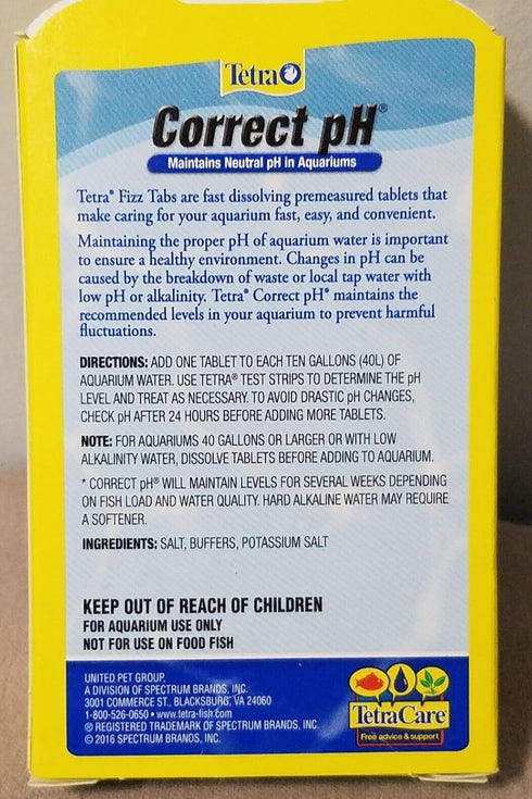 24 (3 Packs 8 Pack) Tetra Correct pH Tablets - Tablets Total with Tablets per