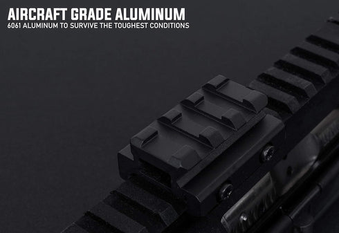 Monstrum Lockdown V3 Picatinny Riser Mount with Recoil Stop Base, 1.5 Inch Length